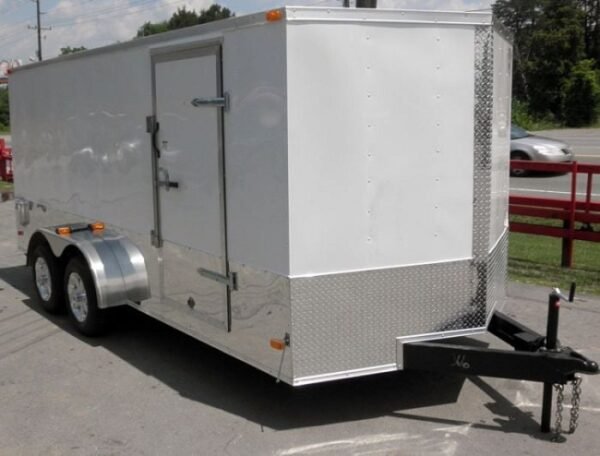 Enclosed Trailer 7'x16' - V-Nose Motorcycle Lawn Mower Storage - Image 6