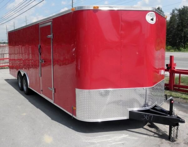 Enclosed Trailer 8.5'x24' Red - Motorcycle Trailer Car Truck Argo ATV Hauler Storage - Image 13