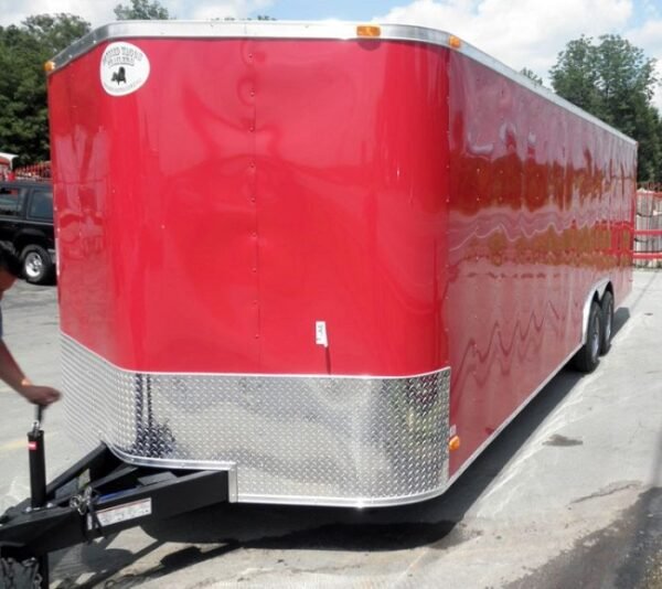 Enclosed Trailer 8.5'x24' Red - Motorcycle Trailer Car Truck Argo ATV Hauler Storage - Image 11