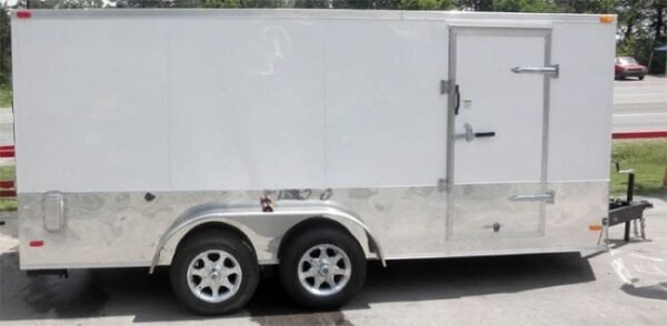 Enclosed Trailer 7'x16' - V-Nose Motorcycle Lawn Mower Storage - Image 10