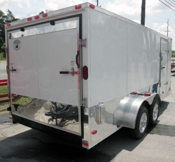 Enclosed Trailer 7'x16' - V-Nose Motorcycle Lawn Mower Storage - Image 11