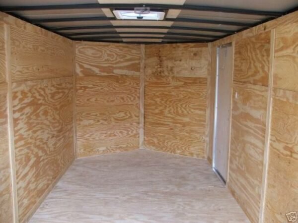 Enclosed Trailer 7'x14' White - V-Nose Lawn Mower Cargo Trailer Storage - Image 2