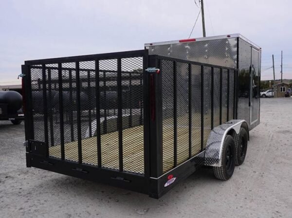 Enclosed Utility Hybrid Trailer 7'x18' with Side Door- Lawn Mower Equipment Hauler Storage - Image 7