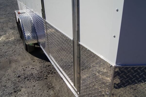 Enclosed Trailer 7'x16' White - V-Nose w/ Splash Guard Cargo Trailer Storage - Image 11