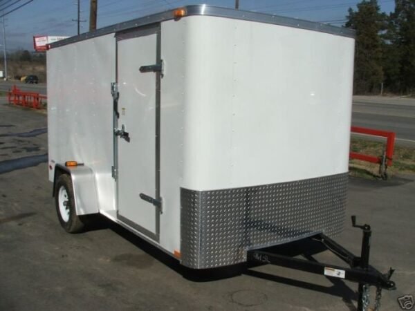 Enclosed 6'x12' Trailer with Drop Gate Storage