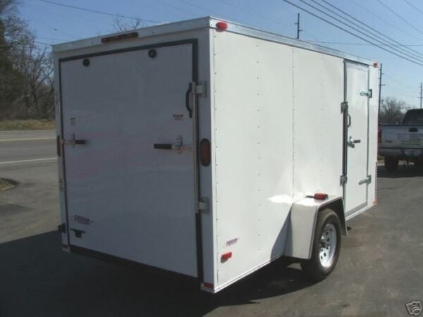 Enclosed 6'x12' Trailer with Drop Gate Storage - Image 3