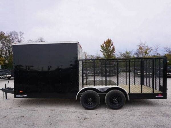 Enclosed Utility Hybrid Trailer 7'x18' with Side Door- Lawn Mower Equipment Hauler Storage - Image 10