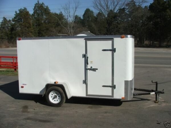 Enclosed 6'x12' Trailer with Drop Gate Storage - Image 2