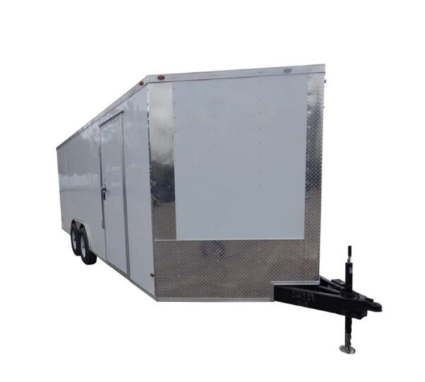 Enclosed Trailer 8.5' x 20' White 3500lb Axles - Cargo Hauler Storage