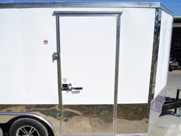 8.5x14 V-Nose Enclosed Trailer - Diamond Plate Floor Storage - Image 10