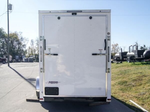 6x14 White Slant Top V-Nose Enclosed Trailer 3,500lb Axle - Image 5