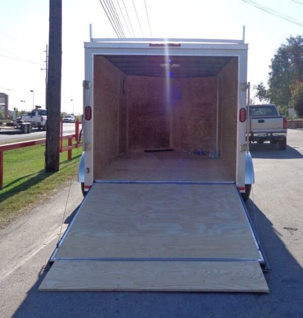 Enclosed Trailer 7'x12' Silver - ATV Cargo Construction Hauler Storage - Image 3