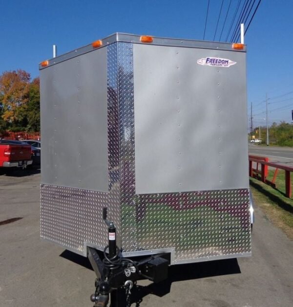 Enclosed Trailer 7'x12' Silver - ATV Cargo Construction Hauler Storage