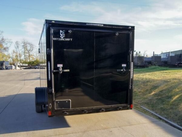 7x14 Enclosed Trailer Black V-Nose Blackout Package 3,500lb Axle Storage - Image 4