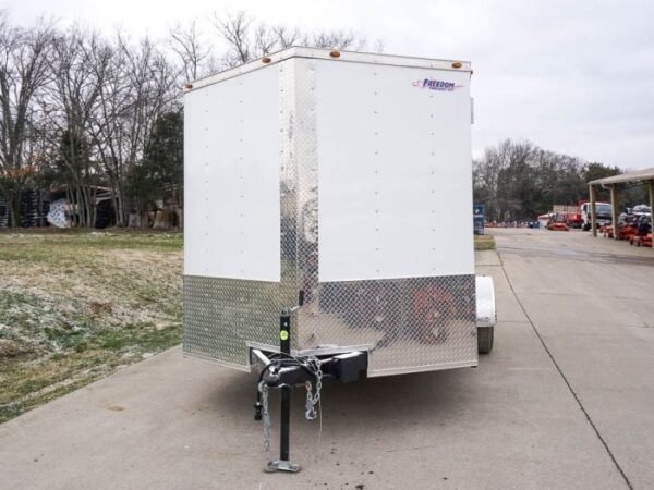 Enclosed Trailer 7x12 Single Axle 3500lbs V-Nose W/ Ramp Storage