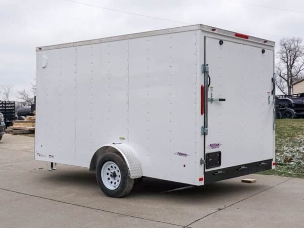 Enclosed Trailer 7x12 Single Axle 3500lbs V-Nose W/ Ramp Storage - Image 4