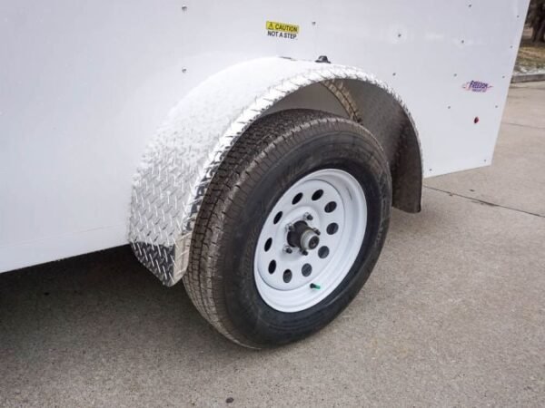 Enclosed Trailer 7x12 Single Axle 3500lbs V-Nose W/ Ramp Storage - Image 9