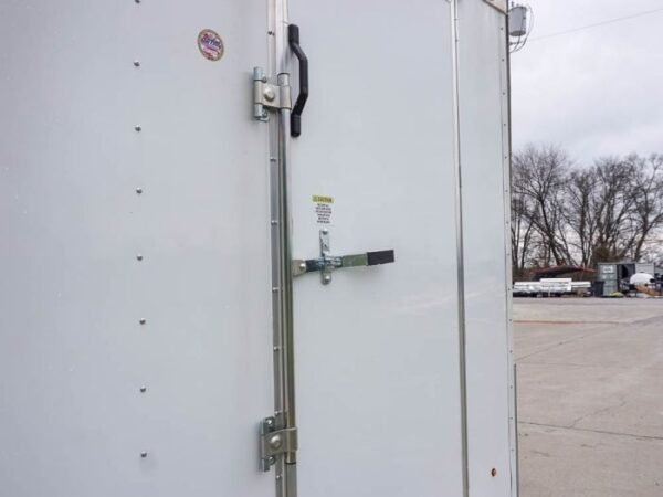 Enclosed Trailer 7x12 Single Axle 3500lbs V-Nose W/ Ramp Storage - Image 12