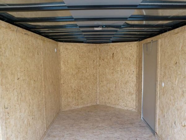 Enclosed Trailer 7x12 Single Axle 3500lbs V-Nose W/ Ramp Storage - Image 17