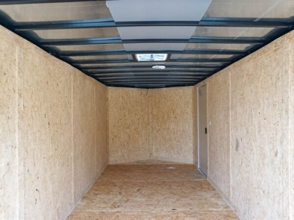 7x16 White V-Nose Enclosed Trailer Lawn Mower Cargo Trailer Storage - Image 16