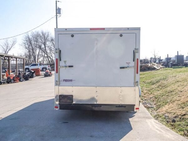 Enclosed Trailer Custom 7'x18' White Tandem Axle with Ramp and E-Tracks Storage - Image 6