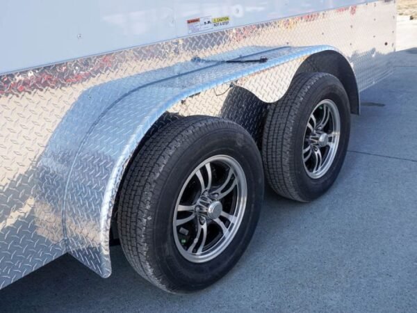 Enclosed Trailer Custom 7'x18' White Tandem Axle with Ramp and E-Tracks Storage - Image 13