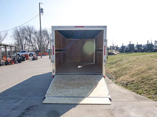 Enclosed Trailer Custom 7'x18' White Tandem Axle with Ramp and E-Tracks Storage - Image 11