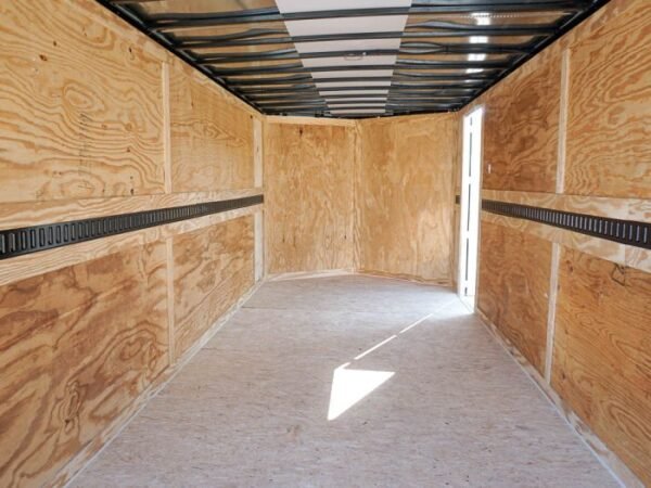 Enclosed Trailer Custom 7'x18' White Tandem Axle with Ramp and E-Tracks Storage - Image 20