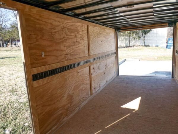 Enclosed Trailer Custom 7'x18' White Tandem Axle with Ramp and E-Tracks Storage - Image 23