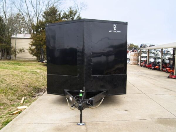 8.5x18 Black V-Nose Enclosed Trailer with Blackout Package (2) 3,500lb Axles - Image 2