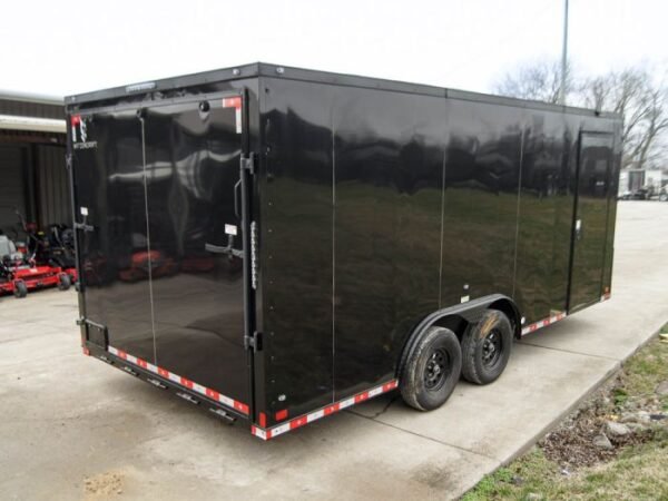 8.5x18 Black V-Nose Enclosed Trailer with Blackout Package (2) 3,500lb Axles - Image 5