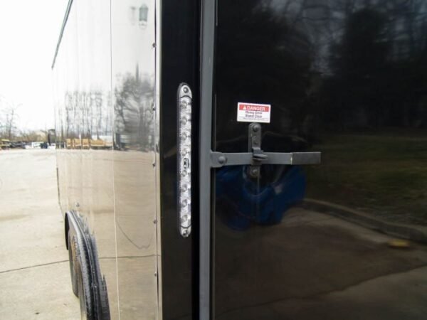 8.5x18 Black V-Nose Enclosed Trailer with Blackout Package (2) 3,500lb Axles - Image 10