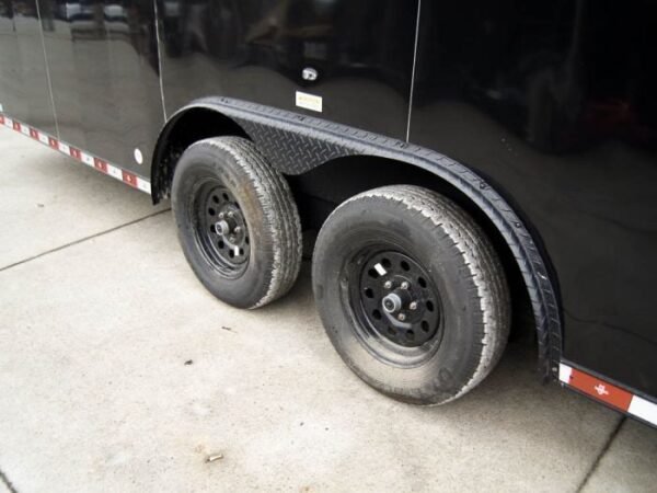 8.5x18 Black V-Nose Enclosed Trailer with Blackout Package (2) 3,500lb Axles - Image 11