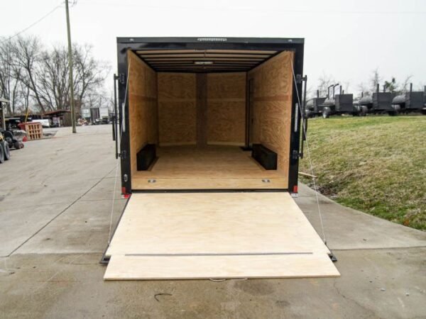 8.5x18 Black V-Nose Enclosed Trailer with Blackout Package (2) 3,500lb Axles - Image 8