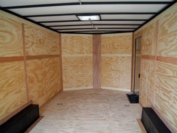 8.5x18 Black V-Nose Enclosed Trailer with Blackout Package (2) 3,500lb Axles - Image 14