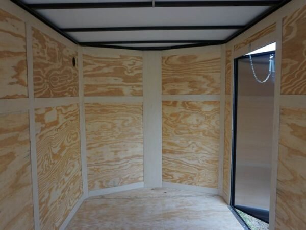 6x12 Enclosed Trailer Red V-Nose Blackout Package 3,500lb Axle Storage - Image 20