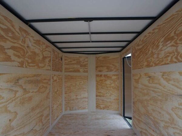 6x12 Enclosed Trailer Red V-Nose Blackout Package 3,500lb Axle Storage - Image 22