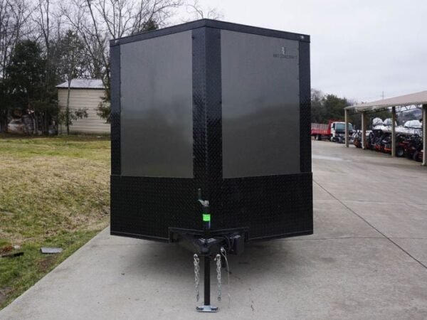 7x12 Enclosed Trailer Charcoal V-Nose Blackout Package 3,500lb Axle Storage - Image 2