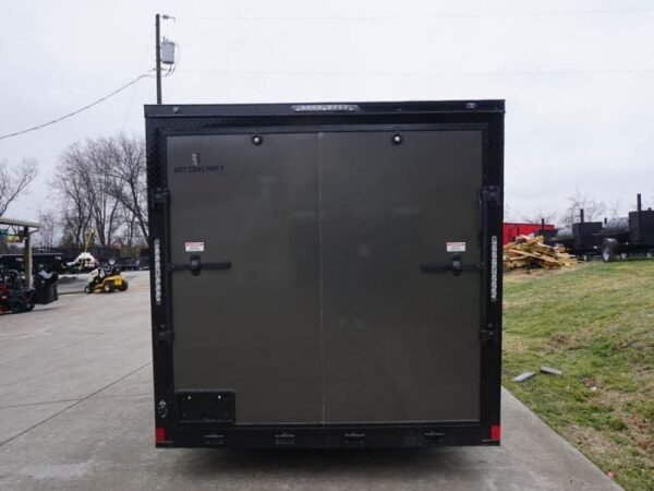 7x12 Enclosed Trailer Charcoal V-Nose Blackout Package 3,500lb Axle Storage - Image 7