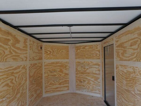 7x12 Enclosed Trailer Charcoal V-Nose Blackout Package 3,500lb Axle Storage - Image 17