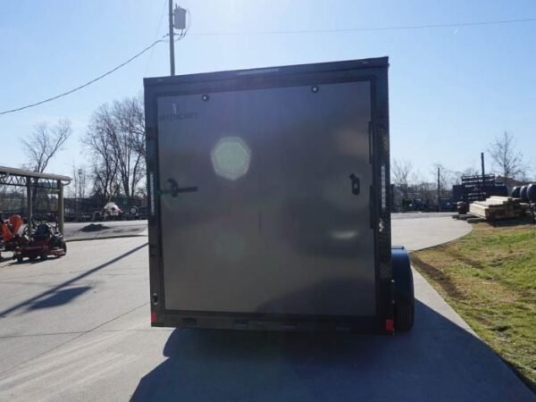 7x16 Enclosed Trailer Charcoal V-Nose Blackout Package Tandem Axle Storage - Image 7