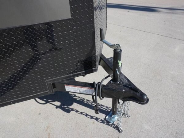 7x16 Enclosed Trailer Charcoal V-Nose Blackout Package Tandem Axle Storage - Image 11