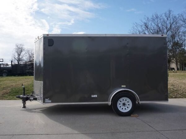 7x12 Enclosed Charcoal Trailer with Silver ATP 3500lb Axle Storage - Image 3