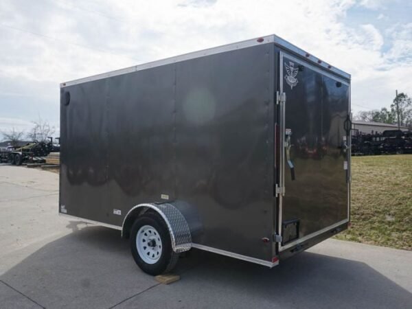 7x12 Enclosed Charcoal Trailer with Silver ATP 3500lb Axle Storage - Image 4