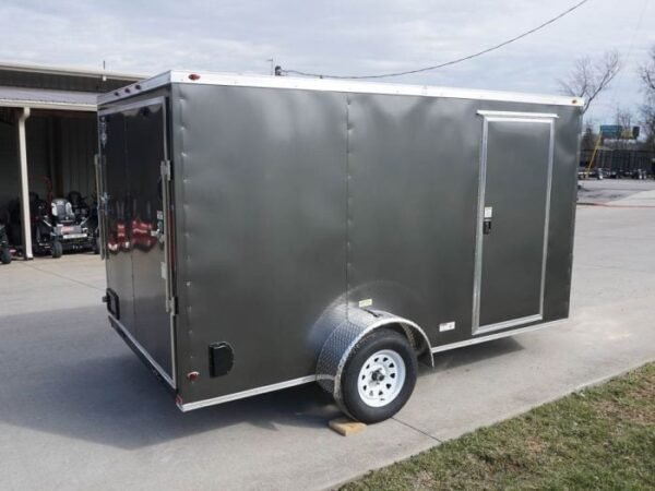 7x12 Enclosed Charcoal Trailer with Silver ATP 3500lb Axle Storage - Image 6