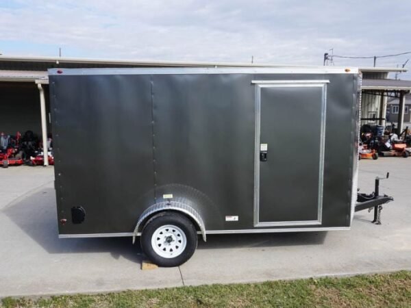 7x12 Enclosed Charcoal Trailer with Silver ATP 3500lb Axle Storage - Image 7