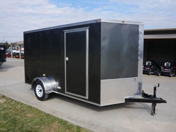 7x12 Enclosed Charcoal Trailer with Silver ATP 3500lb Axle Storage - Image 8