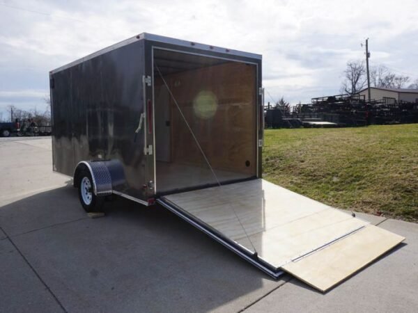 7x12 Enclosed Charcoal Trailer with Silver ATP 3500lb Axle Storage - Image 13