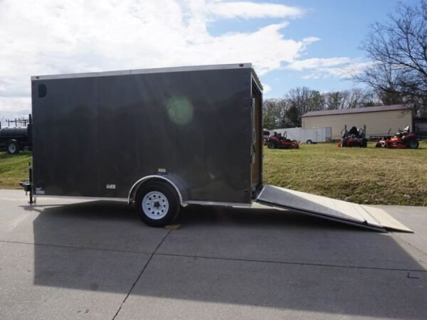 7x12 Enclosed Charcoal Trailer with Silver ATP 3500lb Axle Storage - Image 14