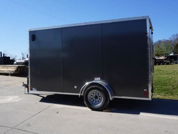 Enclosed Trailer 6'x12' Charcoal- V-Nose 3,500 lb. Axle Storage - Image 5